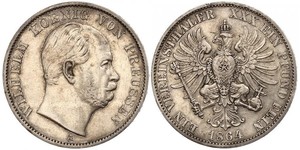 1 Thaler Regno di Prussia (1701-1918) Argento Wilhelm I, German Emperor (1797-1888)