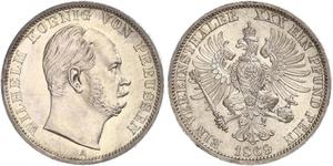 1 Thaler Regno di Prussia (1701-1918) Argento Wilhelm I, German Emperor (1797-1888)