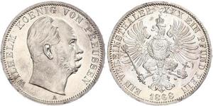 1 Thaler Regno di Prussia (1701-1918) Argento Wilhelm I, German Emperor (1797-1888)