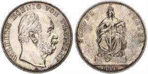 1 Thaler Regno di Prussia (1701-1918) Argento Wilhelm I, German Emperor (1797-1888)