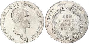 1 Thaler Regno di Prussia (1701-1918) Argento Federico Guglielmo III di Prussia  (1770 -1840)