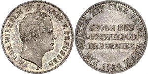 1 Thaler Regno di Prussia (1701-1918) Argento Federico Guglielmo IV di Prussia (1795 - 1861)