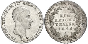 1 Thaler Regno di Prussia (1701-1918) Argento Federico Guglielmo III di Prussia  (1770 -1840)