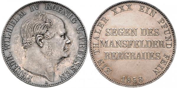 1 Thaler Regno di Prussia (1701-1918) Argento Federico Guglielmo IV di Prussia (1795 - 1861)