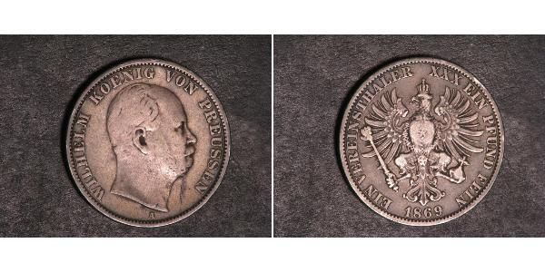 1 Thaler Regno di Prussia (1701-1918) Argento Wilhelm I, German Emperor (1797-1888)