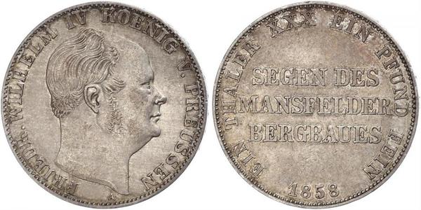 1 Thaler Regno di Prussia (1701-1918) Argento Federico Guglielmo IV di Prussia (1795 - 1861)
