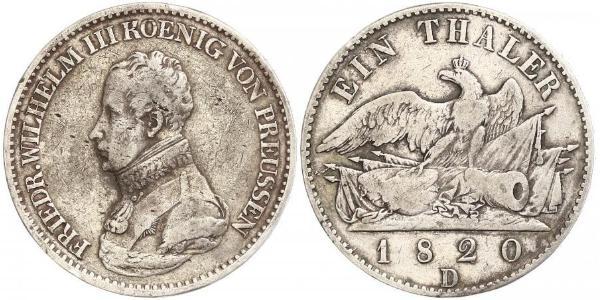 1 Thaler Regno di Prussia (1701-1918) Argento Federico Guglielmo III di Prussia  (1770 -1840)