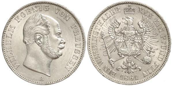 1 Thaler Regno di Prussia (1701-1918) Argento Wilhelm I, German Emperor (1797-1888)