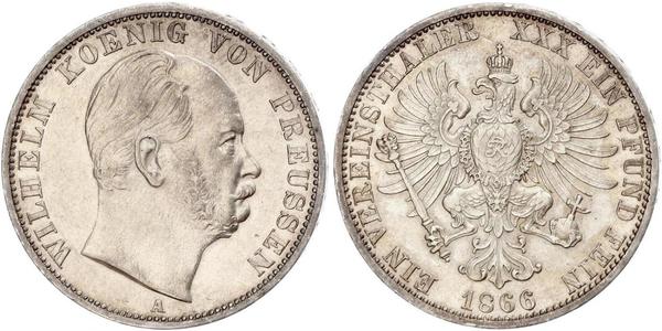 1 Thaler Regno di Prussia (1701-1918) Argento Wilhelm I, German Emperor (1797-1888)