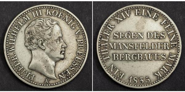 1 Thaler Regno di Prussia (1701-1918) Argento Federico Guglielmo III di Prussia  (1770 -1840)