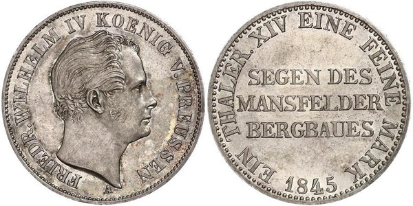 1 Thaler Regno di Prussia (1701-1918) Argento Federico Guglielmo IV di Prussia (1795 - 1861)