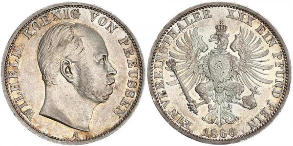 1 Thaler Regno di Prussia (1701-1918) Argento Wilhelm I, German Emperor (1797-1888)