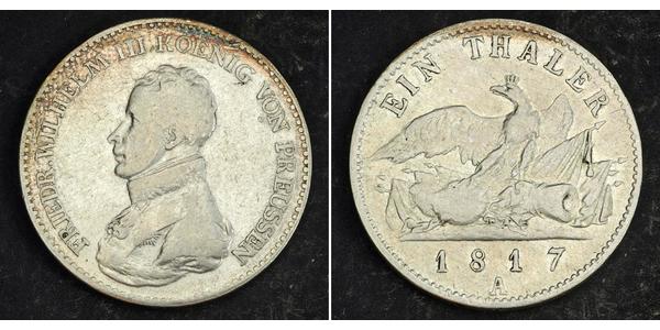 1 Thaler Regno di Prussia (1701-1918) Argento Federico Guglielmo III di Prussia  (1770 -1840)