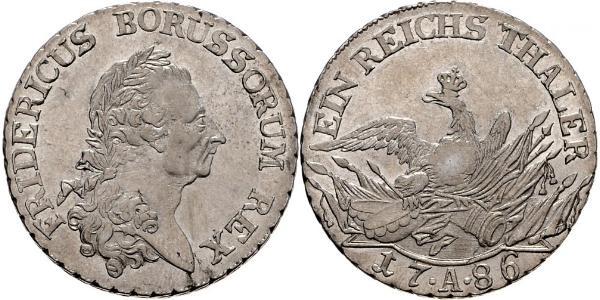 1 Thaler Regno di Prussia (1701-1918) Argento Federico II di Prussia (1712 – 1786)