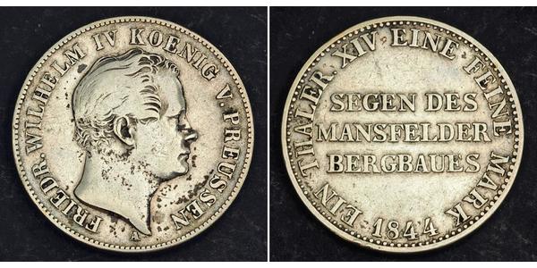 1 Thaler Regno di Prussia (1701-1918) Argento Federico Guglielmo IV di Prussia (1795 - 1861)