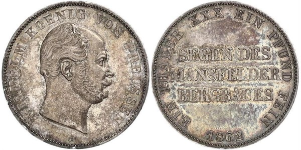 1 Thaler Regno di Prussia (1701-1918) Argento Wilhelm I, German Emperor (1797-1888)