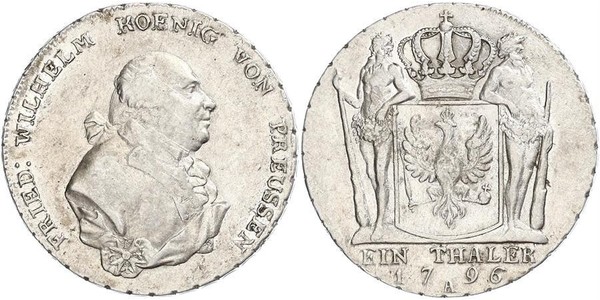 1 Thaler Regno di Prussia (1701-1918) Argento Federico Guglielmo II di Prussia