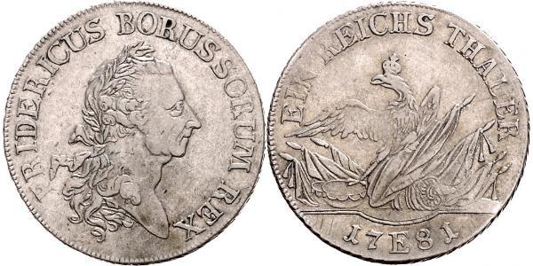 1 Thaler Regno di Prussia (1701-1918) Argento Federico II di Prussia (1712 – 1786)