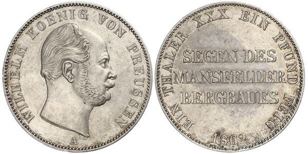 1 Thaler Regno di Prussia (1701-1918) Argento Wilhelm I, German Emperor (1797-1888)