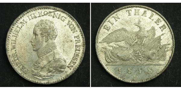 1 Thaler Regno di Prussia (1701-1918) Argento Federico Guglielmo III di Prussia  (1770 -1840)