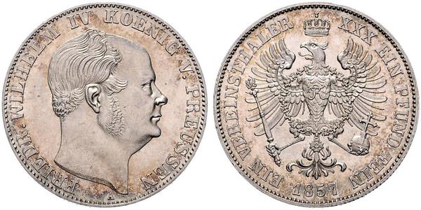 1 Thaler Regno di Prussia (1701-1918) Argento Federico Guglielmo IV di Prussia (1795 - 1861)