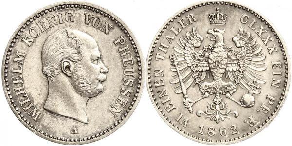 1 Thaler Regno di Prussia (1701-1918) Argento Wilhelm I, German Emperor (1797-1888)