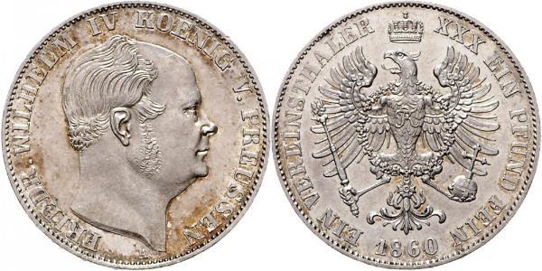 1 Thaler Regno di Prussia (1701-1918) Argento Federico Guglielmo IV di Prussia (1795 - 1861)