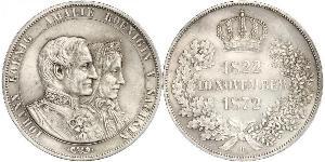 1 Thaler Regno di Sassonia (1806 - 1918) Argento Giovanni di Sassonia