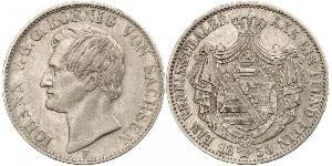 1 Thaler Regno di Sassonia (1806 - 1918) Argento Giovanni di Sassonia