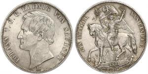 1 Thaler Regno di Sassonia (1806 - 1918) Argento Giovanni di Sassonia