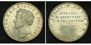 1 Thaler Regno di Sassonia (1806 - 1918) Argento Giovanni di Sassonia