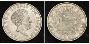 1 Thaler Regno di Sassonia (1806 - 1918) Argento 