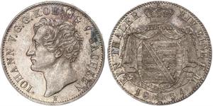 1 Thaler Regno di Sassonia (1806 - 1918) Argento Giovanni di Sassonia