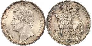 1 Thaler Regno di Sassonia (1806 - 1918) Argento Giovanni di Sassonia