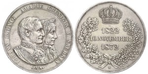 1 Thaler Regno di Sassonia (1806 - 1918) Argento Giovanni di Sassonia