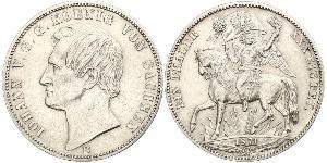 1 Thaler Regno di Sassonia (1806 - 1918) Argento Giovanni di Sassonia