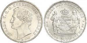 1 Thaler Regno di Sassonia (1806 - 1918) Argento Giovanni di Sassonia