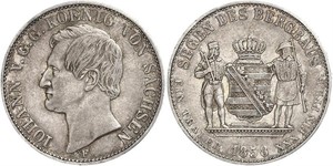 1 Thaler Regno di Sassonia (1806 - 1918) Argento Giovanni di Sassonia