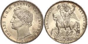 1 Thaler Regno di Sassonia (1806 - 1918) Argento Giovanni di Sassonia