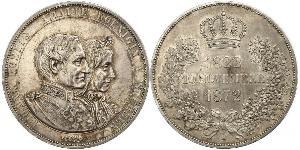 1 Thaler Regno di Sassonia (1806 - 1918) Argento Giovanni di Sassonia