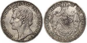 1 Thaler Regno di Sassonia (1806 - 1918) Argento Giovanni di Sassonia