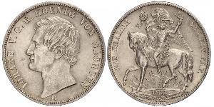 1 Thaler Regno di Sassonia (1806 - 1918) Argento Giovanni di Sassonia