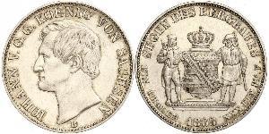 1 Thaler Regno di Sassonia (1806 - 1918) Argento Giovanni di Sassonia