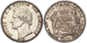 1 Thaler Regno di Sassonia (1806 - 1918) Argento Giovanni di Sassonia