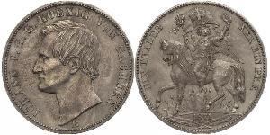 1 Thaler Regno di Sassonia (1806 - 1918) Argento Giovanni di Sassonia
