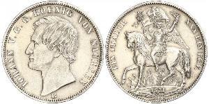 1 Thaler Regno di Sassonia (1806 - 1918) Argento Giovanni di Sassonia