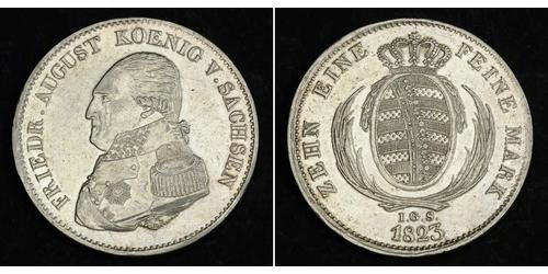 1 Thaler Regno di Sassonia (1806 - 1918) Argento Federico Augusto I (re di Sassonia)