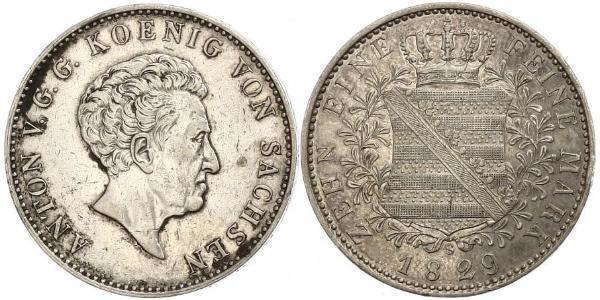 1 Thaler Regno di Sassonia (1806 - 1918) Argento 