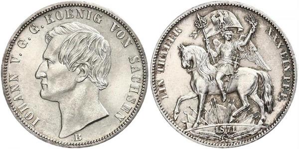 1 Thaler Regno di Sassonia (1806 - 1918) Argento Giovanni di Sassonia