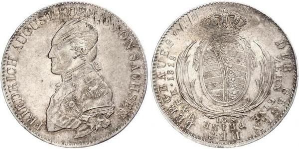 1 Thaler Regno di Sassonia (1806 - 1918) Argento Federico Augusto I (re di Sassonia)